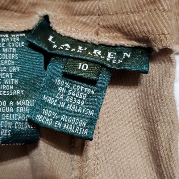Lauren Ralph Lauren tan corduroy cargo pants excellent condition - Picture 5 of 9